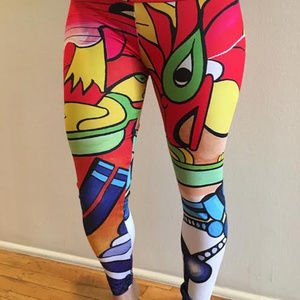 Creative yoga leggings
